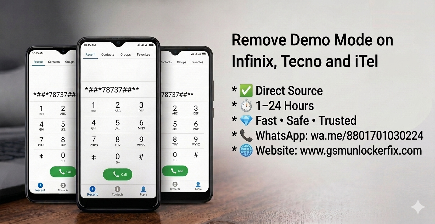Infinix  Tecno  iTel Remove Demo Mode via Original IMEI Check Description
