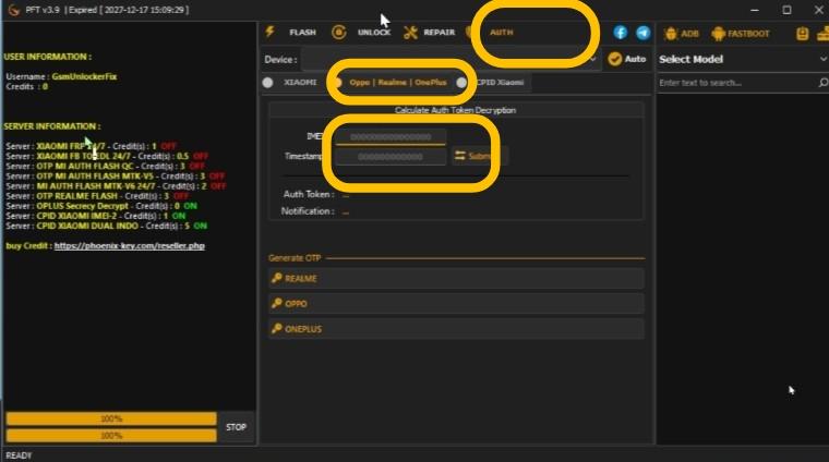 OPPO / Realme / Oneplus Decrypt Token Tool